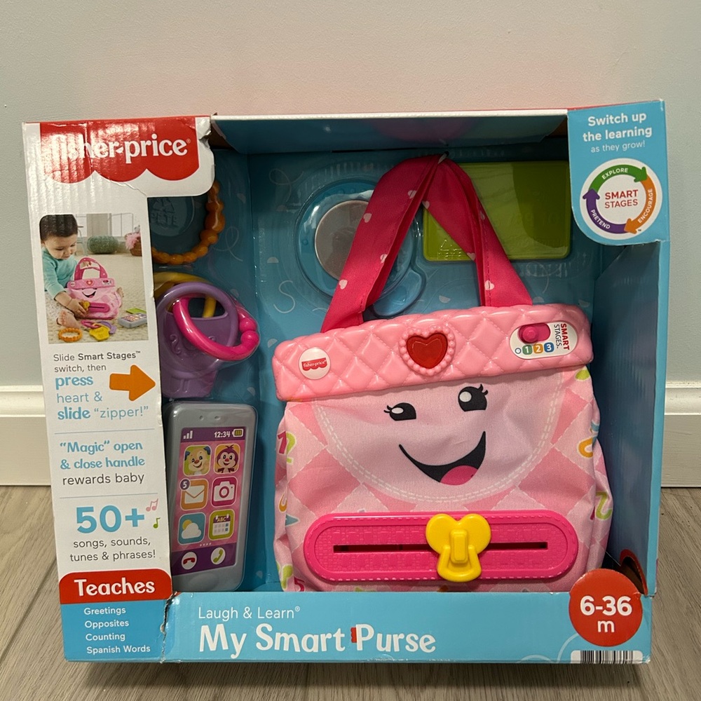 Fisher-Price Laugh & Learn Smart Purse - Pink and Yellow
